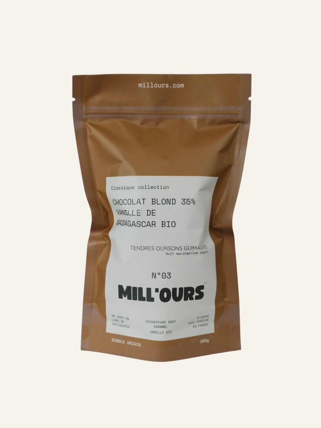 Oursons Guimauve Vanille Chocolat Blond 35%